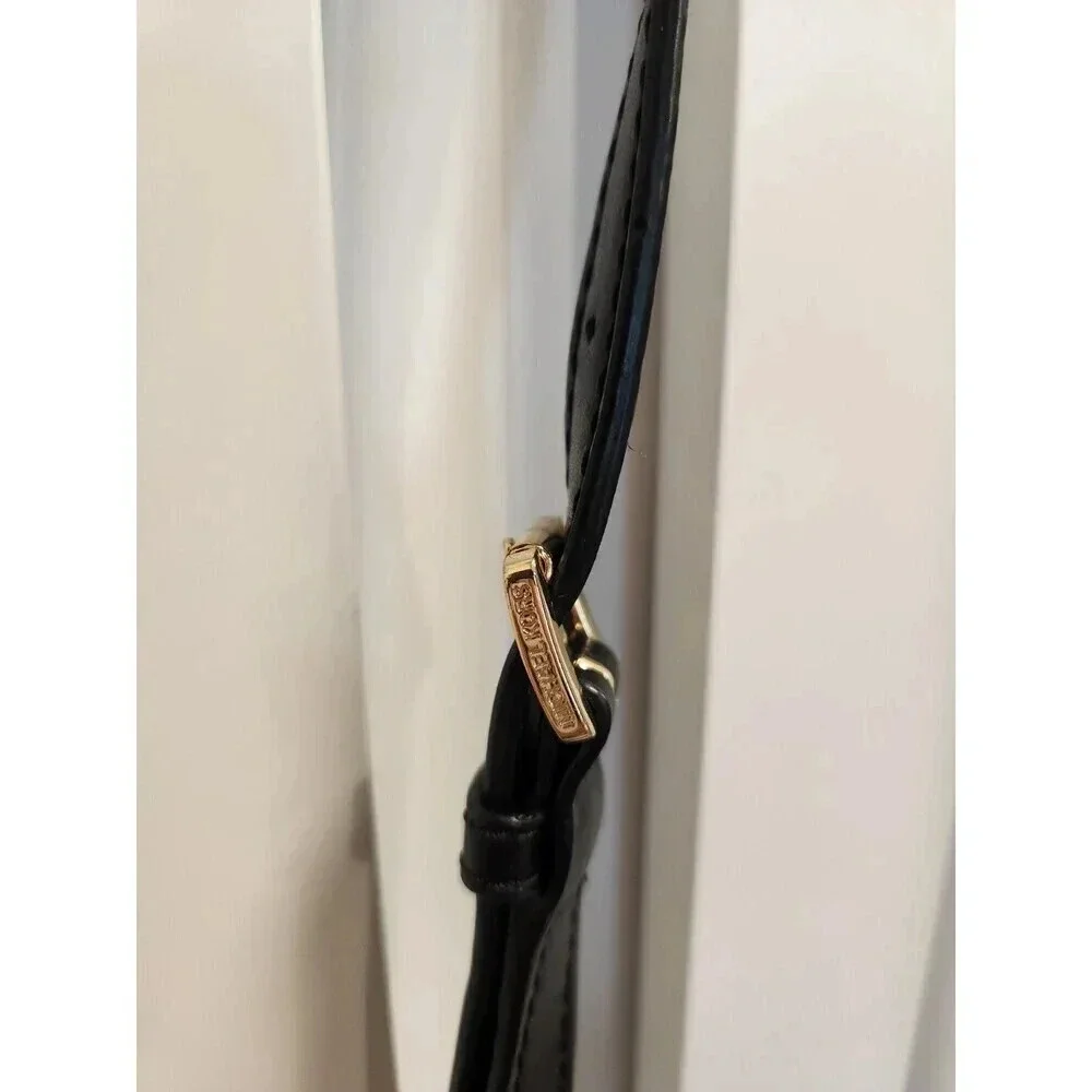 Michael Kors Cassie Black Pebbled Leather Crossbody Bag